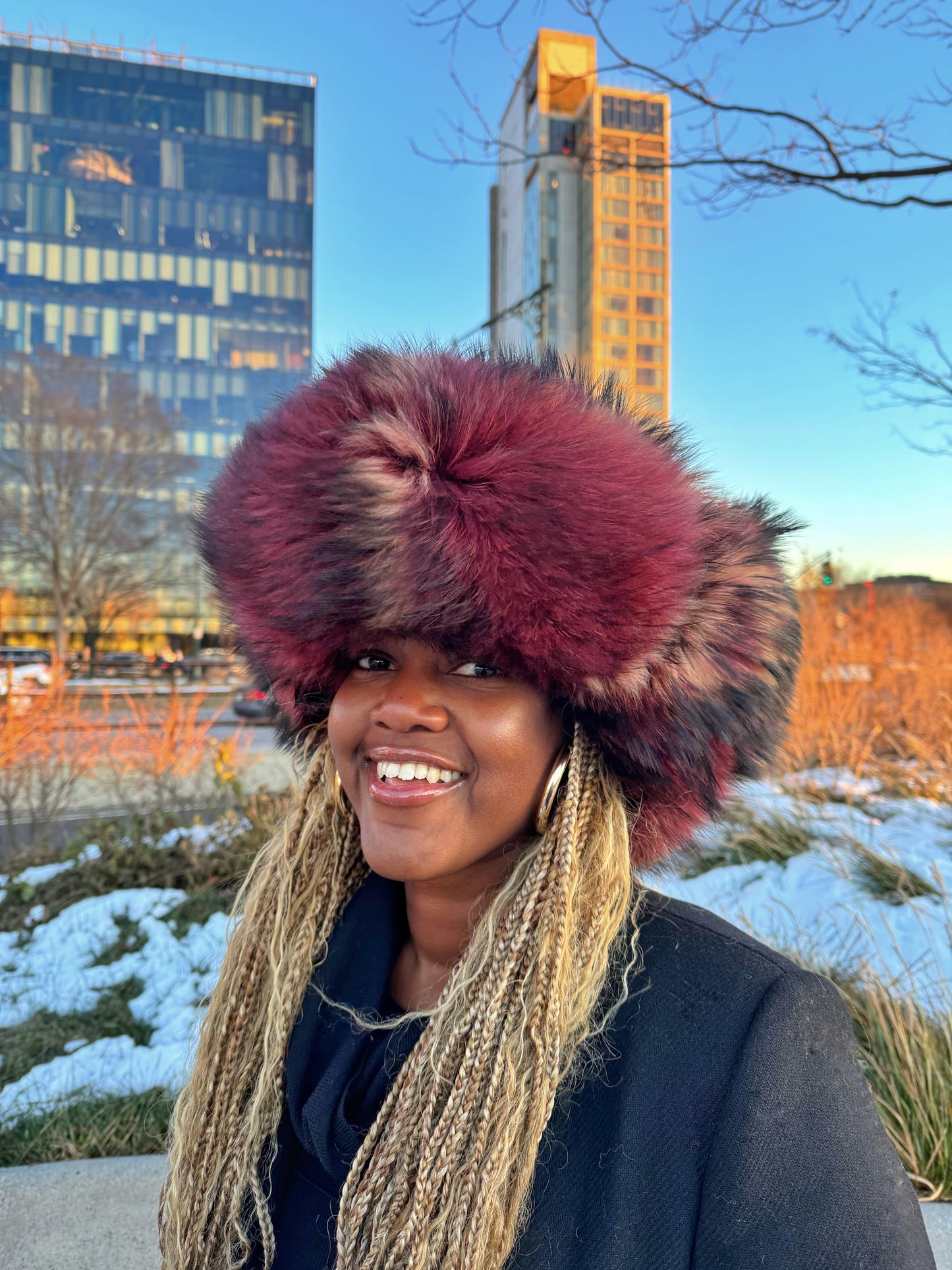 Fur Trapper Hat | Cranberry Camo | Made to Order