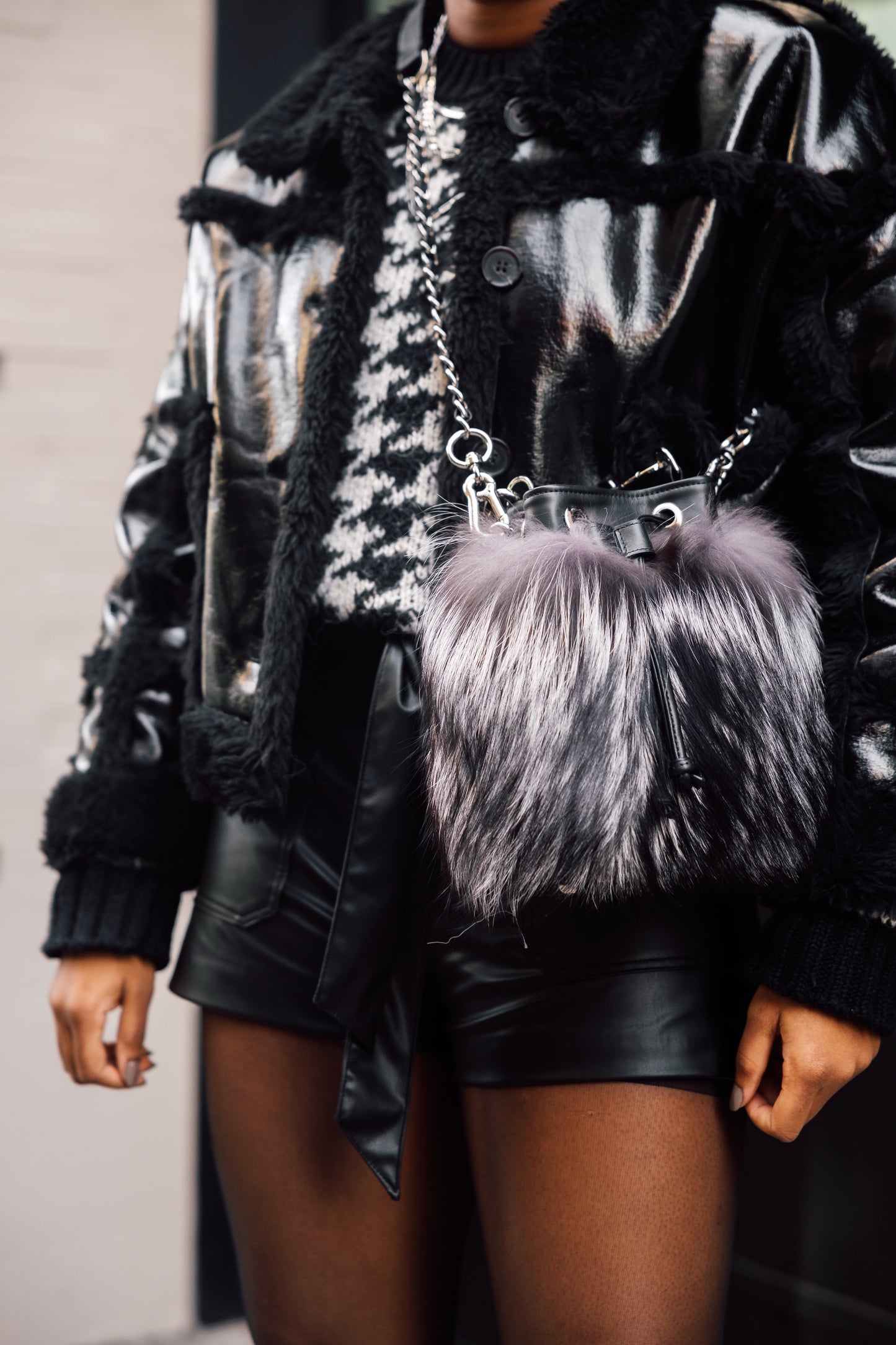 Brooklyn Bucket Bag | Black Ice Small